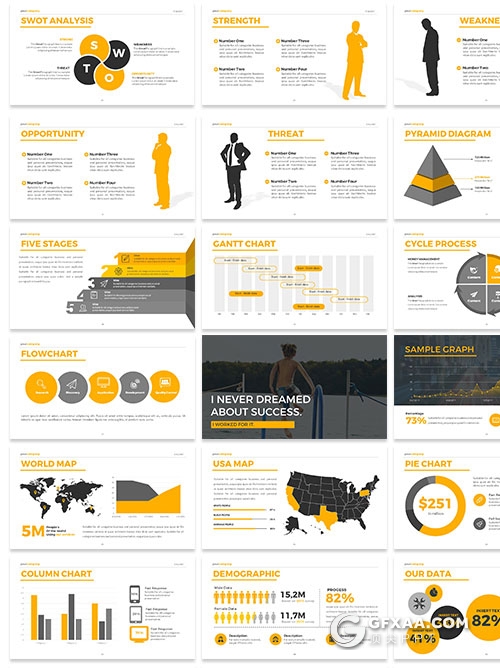 50页公司提案简要主题PPT模板 - 顶尖PPT