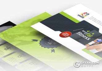 50多页体育锻炼健身介绍keynote模板 - 顶尖PPT