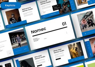 商业企业组织结构介绍展示Keynote模板 - 顶尖PPT