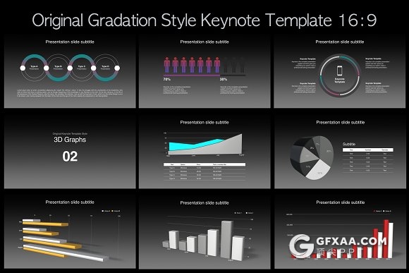 70页经典苹果keynote模板3d图表动画演示 - 顶尖PPT