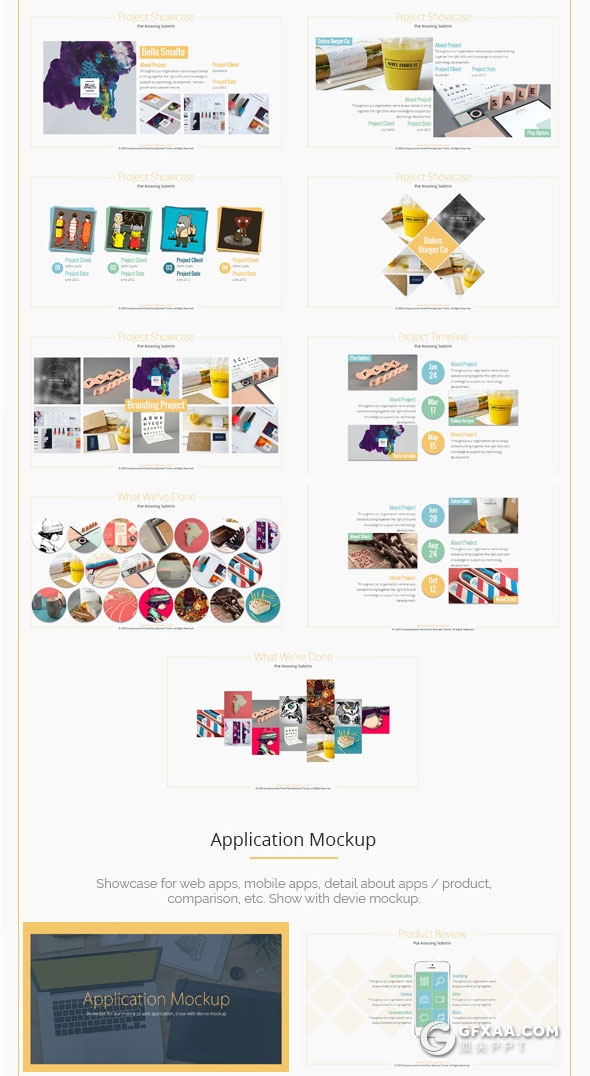 214页欧美扁平化商务PPT模板多种配色 - 顶尖PPT