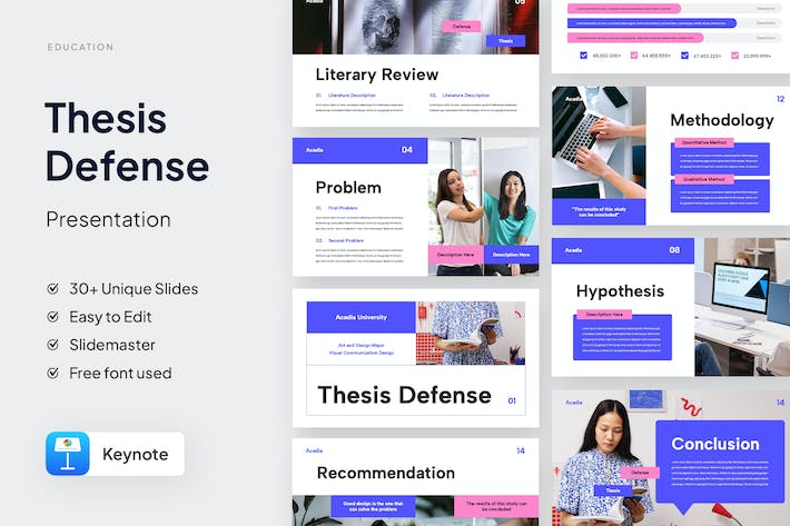 学位论文答辩防御讲述Keynote模板 - 顶尖PPT