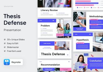 学位论文答辩防御讲述Keynote模板 - 顶尖PPT