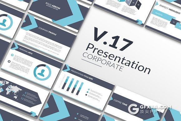 创意箭头9页简单工作汇报PPT模板 - 顶尖PPT