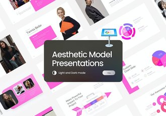 美学模特时尚潮流展示Keynote模板 - 顶尖PPT