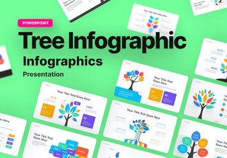 创意树形信息图表PPT模板 - 顶尖PPT