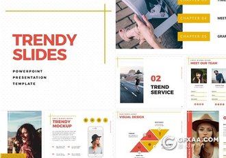 57页时尚流行风格PPT模板 - 顶尖PPT