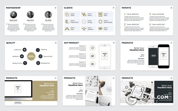 50页简约年度报告总结PPT模板 - 顶尖PPT