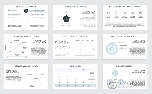 60页公司战略计划PPT模板商业策略PPT - 顶尖PPT