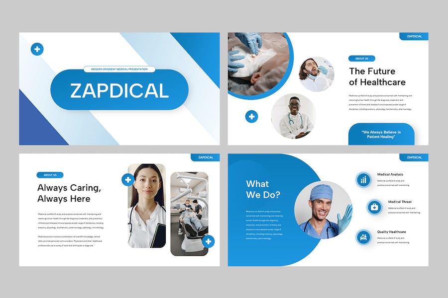 医疗健康诊所服务介绍Keynote模板 - 顶尖PPT