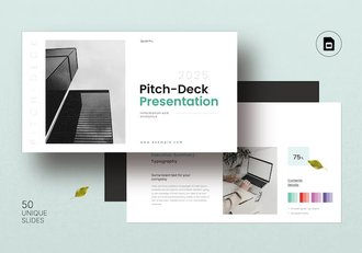 清新简约风格工作总结公司介绍PPT模板 - 顶尖PPT