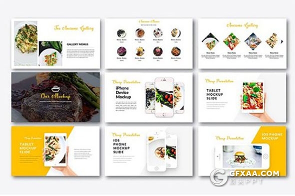 40页餐饮美食图片展示PPT模板 - 顶尖PPT
