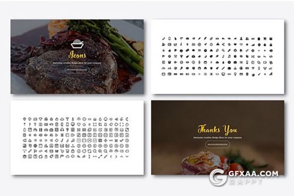 40页餐饮美食图片展示PPT模板 - 顶尖PPT