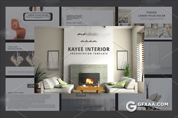 55页装修样板间展示家具展示PPT模板 - 顶尖PPT