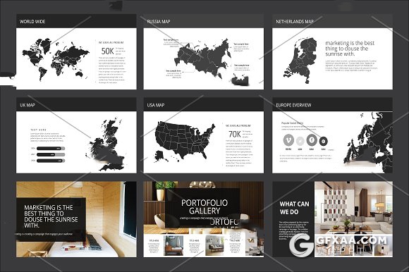 55页装修样板间展示家具展示PPT模板 - 顶尖PPT