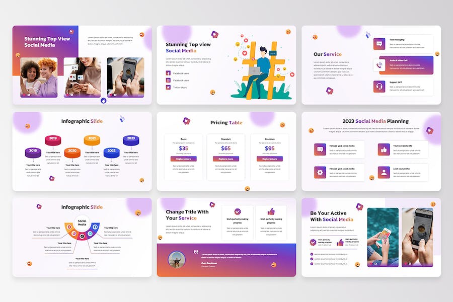 社交媒体运营推广策略PPT模板 - 顶尖PPT