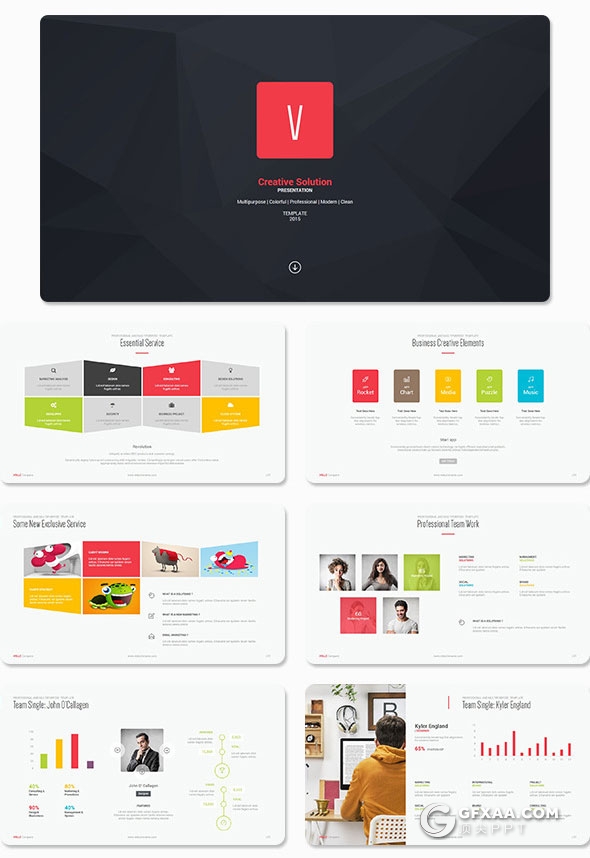 92页精美设计欧美商务风格PPT模板 - 顶尖PPT