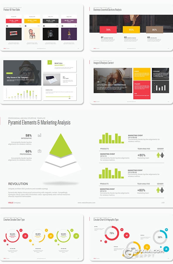 92页精美设计欧美商务风格PPT模板 - 顶尖PPT