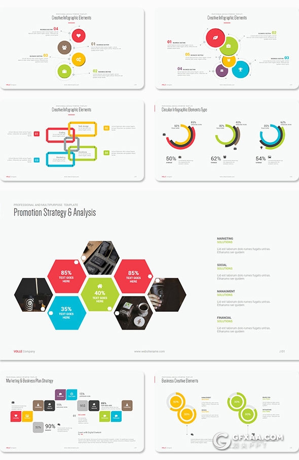 92页精美设计欧美商务风格PPT模板 - 顶尖PPT