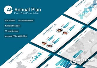 70多页国外PPT年度计划商务PPT模板11种配色 - 顶尖PPT