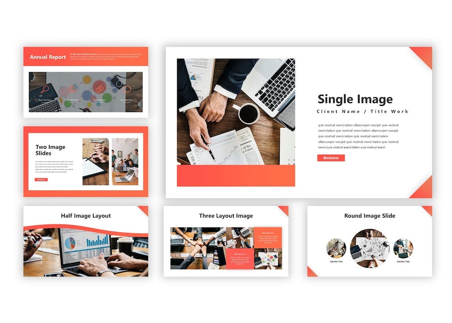 红色年度商务总结报告Keynote模板 - 顶尖PPT