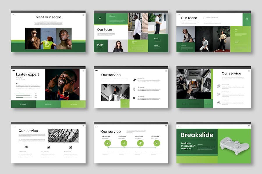 绿色环保理念商务企业宣传PPT模板 - 顶尖PPT