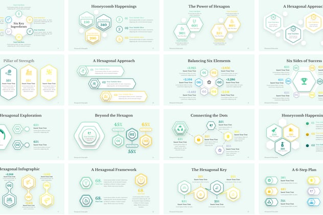创意环回线信息图设计展示PPT模板 - 顶尖PPT