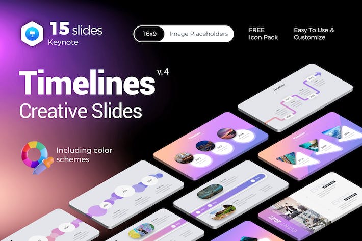 创意时间表信息图表keynote模板 - 顶尖PPT