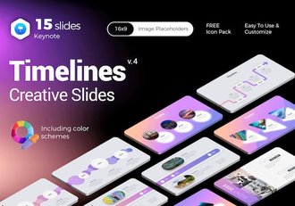 创意时间表信息图表keynote模板 - 顶尖PPT