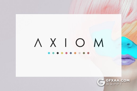 54页极简商务信息展示PPT模板10种配色 - 顶尖PPT