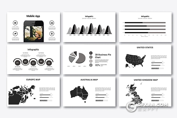 创意图形设计keynote商务演示文稿模板 - 顶尖PPT