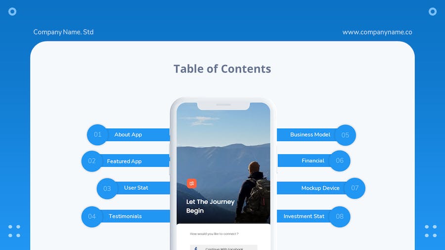 APP开发宣传展示应用程序使用量分析统计PPT模板 - 顶尖PPT