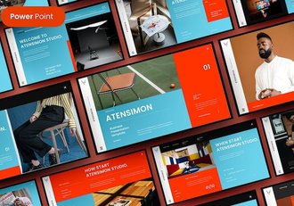 多彩商务风格设计展示PPT模板 - 顶尖PPT