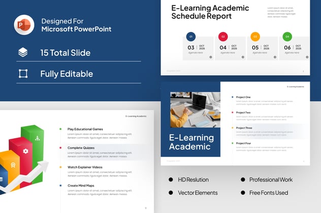 彩色立体金子塔漏斗图形PPT模板 - 顶尖PPT