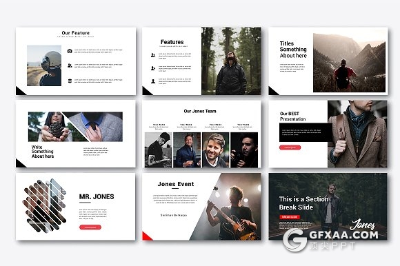 创意图形设计团队人员介绍PPT模板 - 顶尖PPT