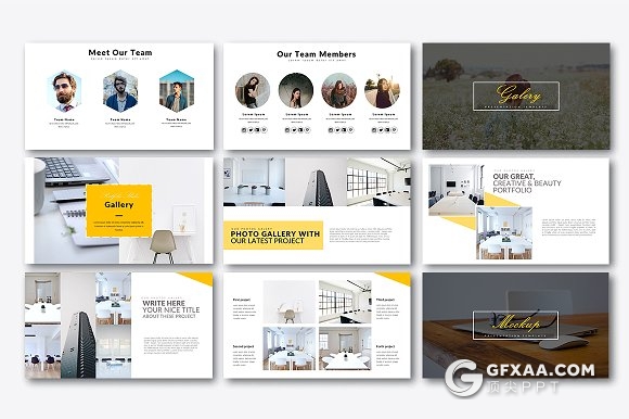 设计公司团队作品展示介绍keynote模板 - 顶尖PPT