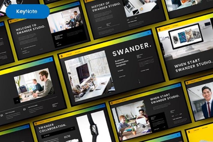 商业计划企业合作团队介绍keynote模板 - 顶尖PPT