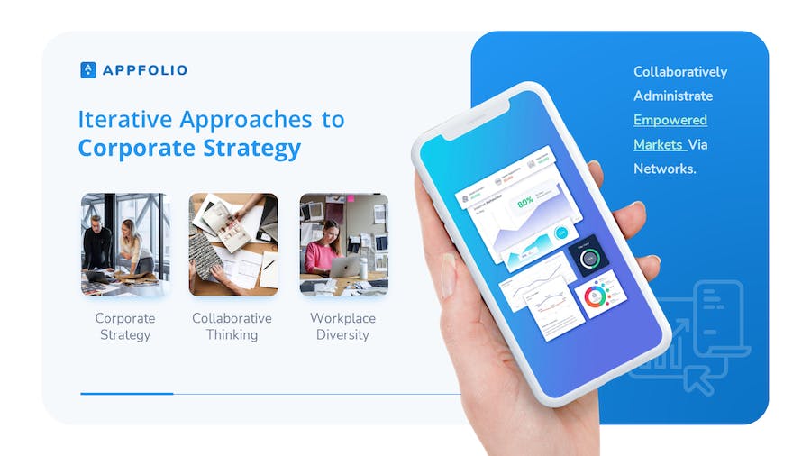 APP开发宣传展示应用程序使用量分析统计PPT模板 - 顶尖PPT