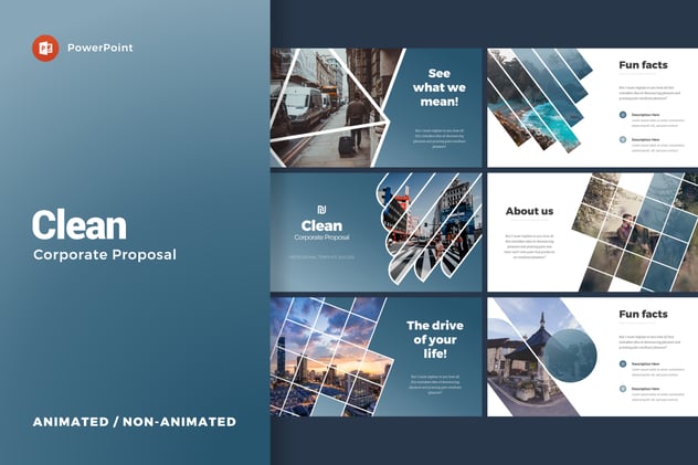 稳重大气商务企业提案动画PPT模板 - 顶尖PPT