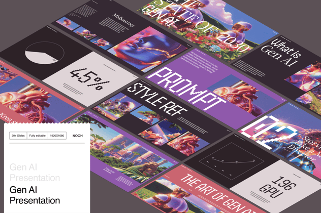 生成时AI技术演讲主题keynote模板 - 顶尖PPT