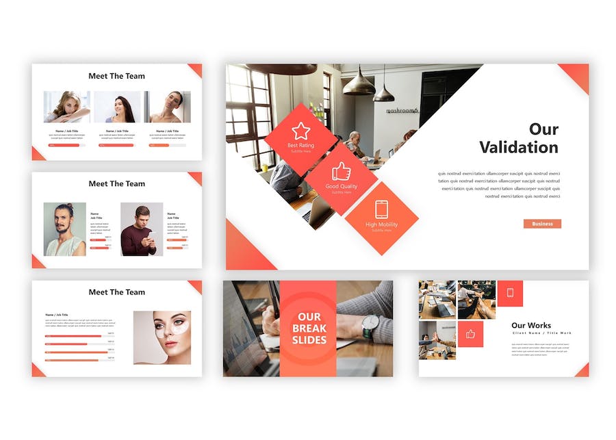 红色年度商务总结报告Keynote模板 - 顶尖PPT