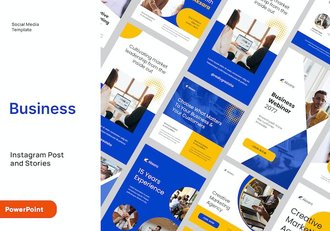 商业社交媒体尺寸PPT模板 - 顶尖PPT