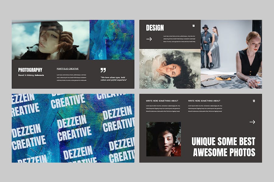 紫色多彩投资组合作品集PPT模板 重试 - 顶尖PPT