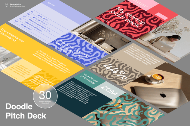 涂鸦-风格极简商务办公keynote模板 - 顶尖PPT