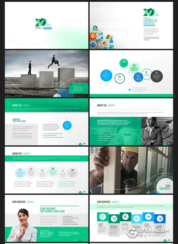 70页企业成功成长介绍商业PPT模板 - 顶尖PPT