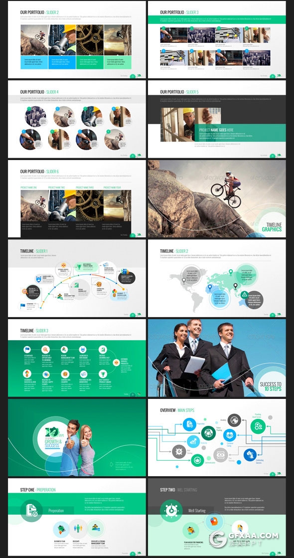 70页企业成功成长介绍商业PPT模板 - 顶尖PPT