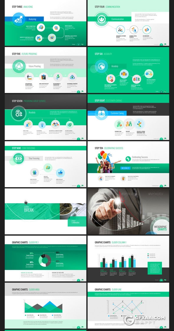 70页企业成功成长介绍商业PPT模板 - 顶尖PPT