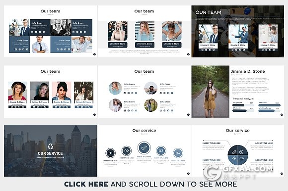 50页商业演示数据分析PPT模板10种配色 - 顶尖PPT