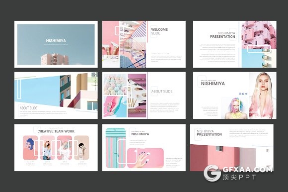 51页粉嫩小清新风格PPT模板 - 顶尖PPT