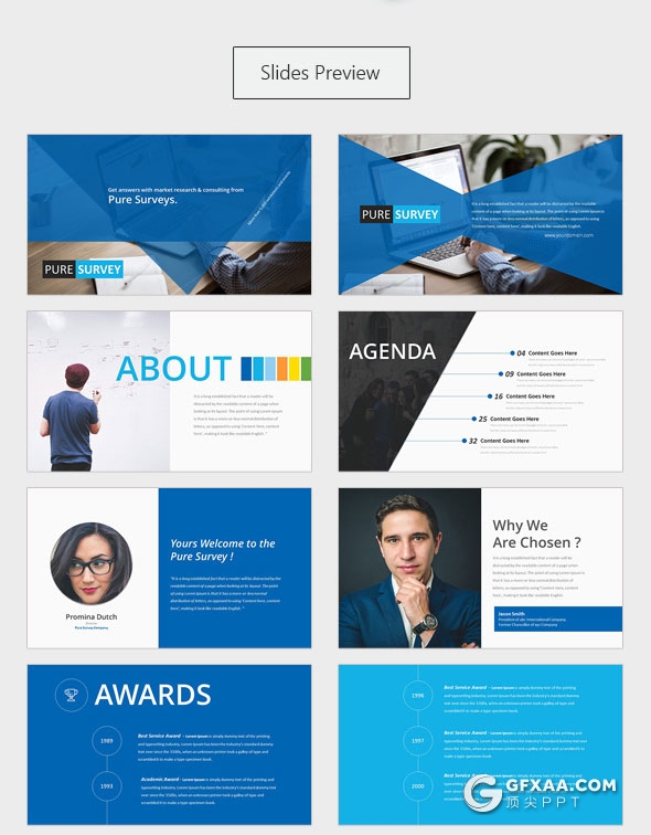 50页商业数据分析报表PPT模板 - 顶尖PPT